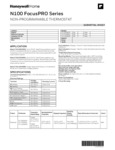 Honeywell Home_FocusPRO-N100_Specs Honeywell Home_FocusPRO-N100_Specs