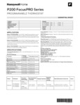 HoneywellHome_FocusPRO-P200_Thermostat Specs