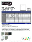 Grosfillex HPL 32" x 32" Tops Grosfillex HPL 32" x 32" Tops