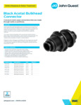 JG Drinks Black Acetal Bulkhead Connector Data Sheet JG Drinks Black Acetal Bulkhead Connector Data Sheet