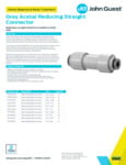 JG Drinks Grey Acetal Reducing Straight Connector (Imperial) Data Sheet