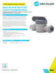 JG Drinks Grey Acetal Shut Off Valve (Long Handle) Data Sheet JG Drinks Grey Acetal Shut Off Valve (Long Handle) Data Sheet