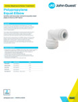 JG Drinks Polypropylene Equal Elbow Data Sheet JG Drinks Polypropylene Equal Elbow Data Sheet