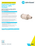 JG Drinks Superseal Straight Adaptor (MFL Thread) Data Sheet JG Drinks Superseal Straight Adaptor (MFL Thread) Data Sheet