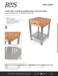 John Boos & Co. CUCT-EN SpecSheet