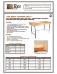 John Boos & Co. DSB Baker's Work Table Specsheet