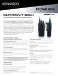 Kenwood NX-P1200NVK-NX-P1300NUK-PROTALK-SPEC-SHEET Kenwood NX-P1200NVK-NX-P1300NUK-PROTALK-SPEC-SHEET