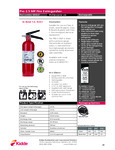 Kidde Pro 2.5 Specsheet