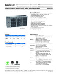 Krowne Self-Contained Narrow Door Back Bar Refrigeration Spec Sheet