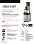 EXTRACTOR JUICE SS 120V 60 HZ 200W, CULS & NSF EXTRACTOR JUICE SS 120V 60 HZ 200W, CULS & NSF