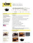 Lodge L1SP3 Spec Sheet