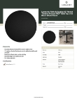 Lancaster Table & Seating 16442RTFBLK Specsheet