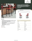 Lancaster Table & Seating 164BBSMVRDAS Specsheet Lancaster Table & Seating 164BBSMVRDAS Specsheet