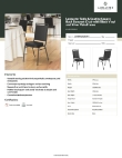 Lancaster Table & Seating 164BNQSQBLKV Specsheet
