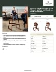 Lancaster Table & Seating 164BWHCKDDB Specsheet