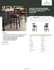Lancaster Table & Seating 164BWLBVBGAS Specsheet Lancaster Table & Seating 164BWLBVBGAS Specsheet