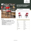 Lancaster Table & Seating 164CBRBKRDKD Specsheet Lancaster Table & Seating 164CBRBKRDKD Specsheet