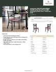 Lancaster Table & Seating 164CMLBWMHKD Specsheet
