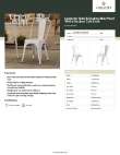 Lancaster Table & Seating 164CNCAFEWHT Specsheet