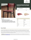 Lancaster Table & Seating 164CUSHMLMHN Specsheet Lancaster Table & Seating 164CUSHMLMHN Specsheet