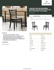 Lancaster Table & Seating 164CWLBWBKAS Specsheet