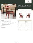 Lancaster Table & Seating 164CWLMVDBAS Specsheet