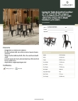 Lancaster Table & Seating 164D2848WABK Specsheet