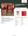 Lancaster Table & Seating 164RD242RED Specsheet Lancaster Table & Seating 164RD242RED Specsheet