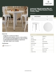 Lancaster Table & Seating 164RD30RWHT Specsheet