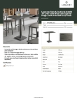 Lancaster Table & Seating 3493048CLG37 Specsheet