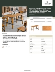 Lancaster Table & Seating 3493060NAT30 Specsheet