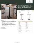 Lancaster Table & Seating 349C24SB22XB Specsheet
