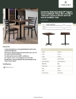 Lancaster Table & Seating 349D2424ESXB Specsheet