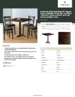 Lancaster Table & Seating 349D3030ESXB Specsheet