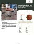 Lancaster Table & Seating 349D36RNDMAHX Specsheet