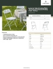 Lancaster Table & Seating 384CDG64299WHCS Specsheet