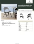 Lancaster Table & Seating 384DGBKFAB Specsheet