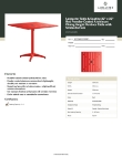 Lancaster Table & Seating 427CAU3232RD Specsheet