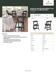 Lancaster Table & Seating 427FCRVINBLK Specsheet