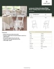 Lancaster Table & Seating 427FCRVINWHT Specsheet