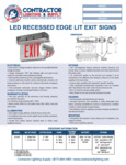 LED RECESSED EDGE LIT EXIT SIGNS Spec Sheet LED RECESSED EDGE LIT EXIT SIGNS Spec Sheet