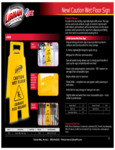 Libman Caution Wet Floor Sign Spec Sheet Libman Caution Wet Floor Sign Spec Sheet
