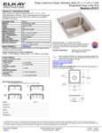 Elkay LR1517 Spec Sheet Elkay LR1517 Spec Sheet