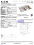 Elkay LR3322 Spec Sheet