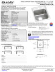 Elkay LRAD151760 Spec Sheet Elkay LRAD151760 Spec Sheet