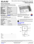 Elkay LRAD191955 Spec Sheet Elkay LRAD191955 Spec Sheet
