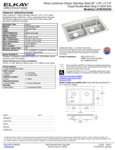Elkay LRAD3322553 Spec Sheet Elkay LRAD3322553 Spec Sheet