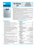 MEIKO M-iClean_UM Technical Data Sheet MEIKO M-iClean_UM Technical Data Sheet