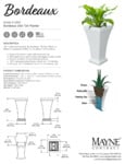 Mayne Bordeaux 28 Inch Tall Planter Spec Sheet Mayne Bordeaux 28 Inch Tall Planter Spec Sheet