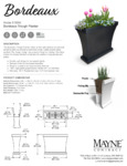 Mayne Bordeaux Trough Planter Spec Sheet Mayne Bordeaux Trough Planter Spec Sheet